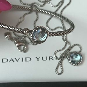 David yurman bracelet, and necklace with the blue topaz! Very good condition!!!